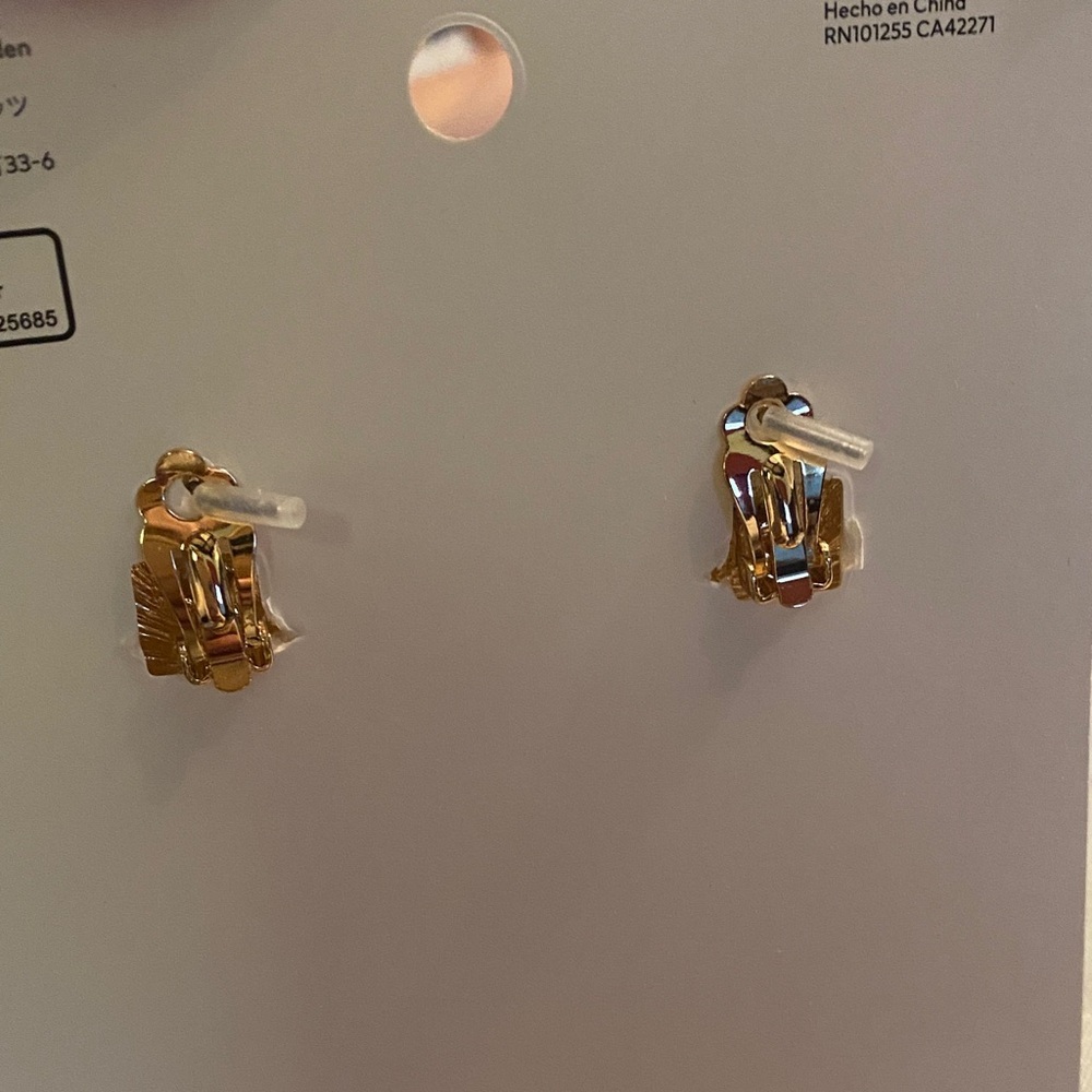 H&M Shiny Gold Drop Earrings New - Picture 5 of 7
